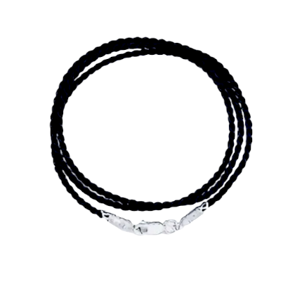 Колье из серебра с текстилем gt20-01/65 Колье (Ag 925)