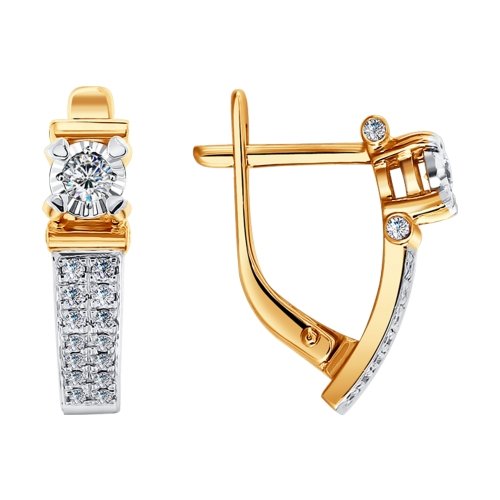 Серьги из золота c бриллиантами 1020742 Серьги (Au 585)