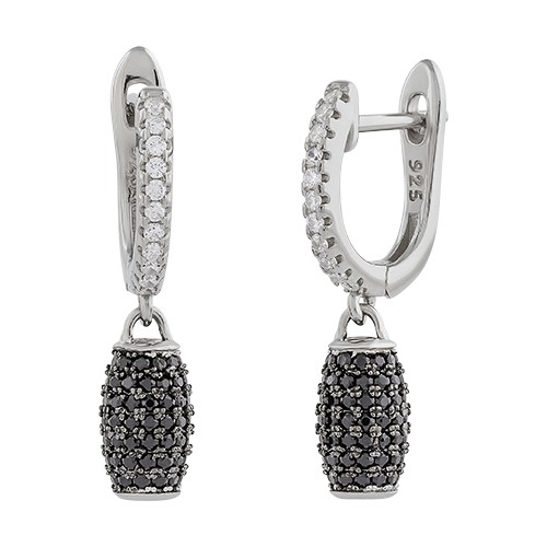 Серьги из серебра с кубическим цирконием B16541-E Серьги (Ag 925)