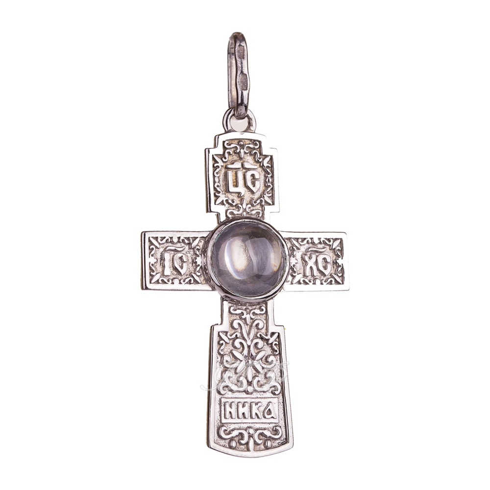 Крест из серебра с фианитом 41801324с Крест (Ag 925)