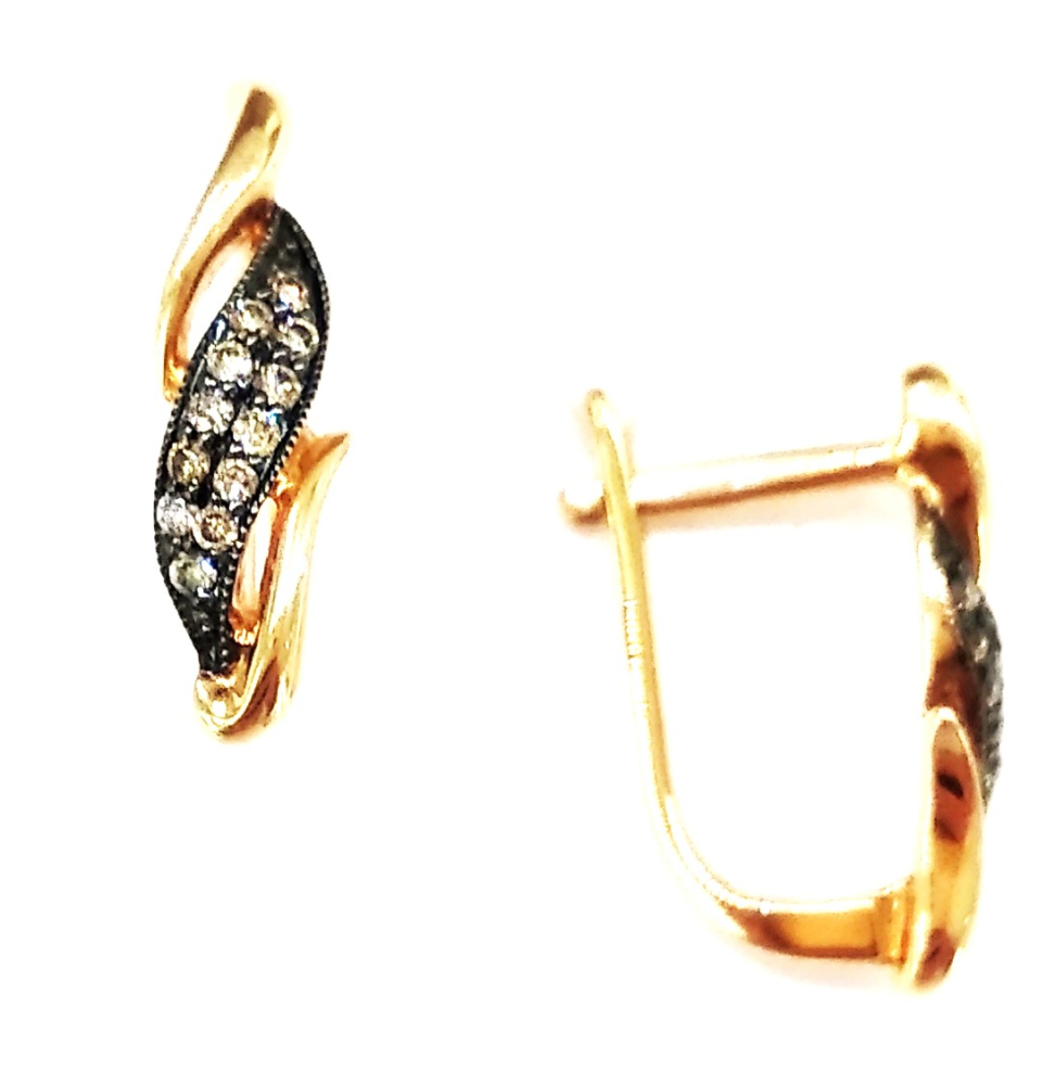 Серьги из золота с бриллиантами 16127*01837583 Серьги (Au 585)