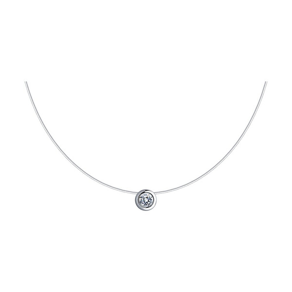 Колье из серебра с фианитом 94070641 Колье (Ag 925)