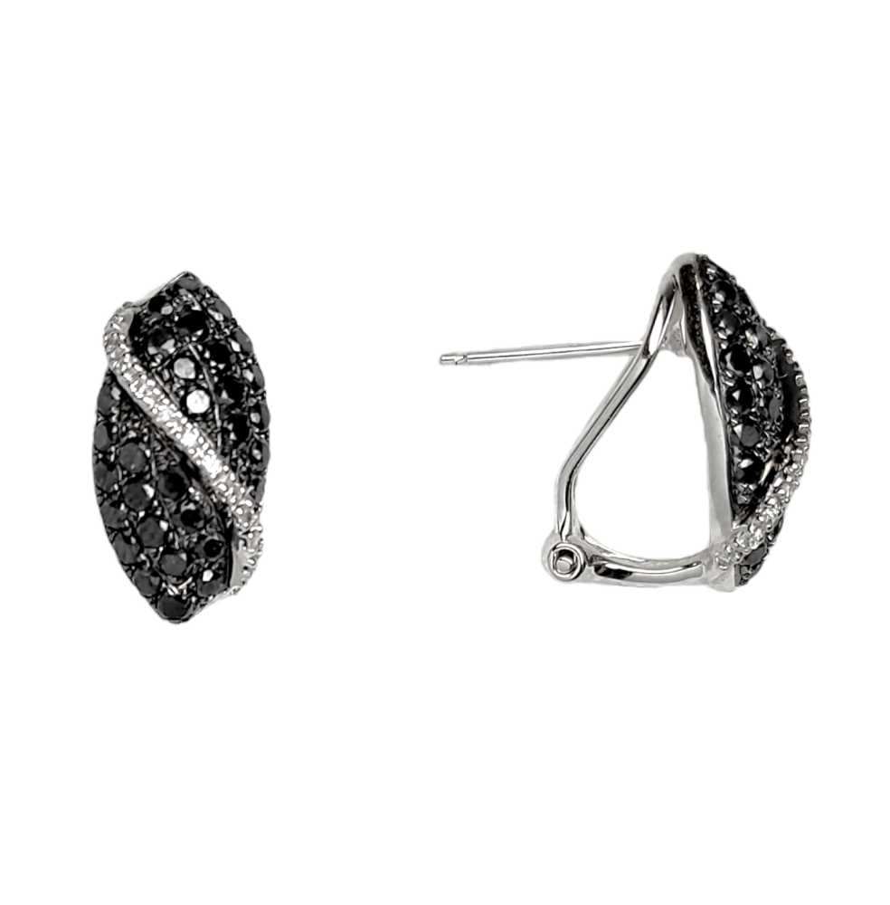 Серьги из белого золота с бриллиантами E20096 Серьги (Au 585)