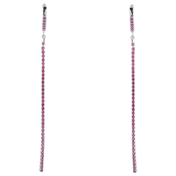 Серьги из серебра с кубическим цирконием 1260001100824 Серьги (Ag 925)