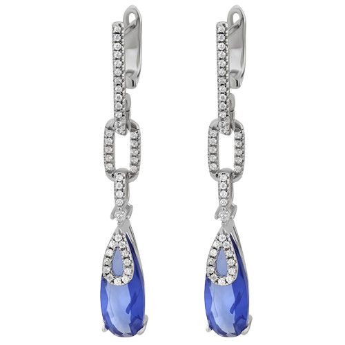 Серьги из серебра с кубическим цирконием 23С122136 Серьги (Ag 925)