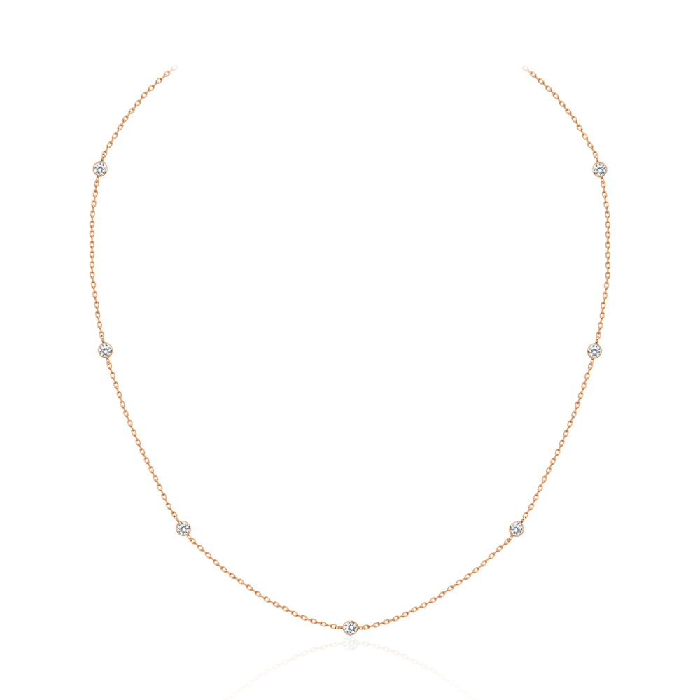 Колье из золота с фианитами 01Л111058 Колье (Au 585)
