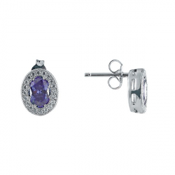Серьги из серебра с кубическими циркониями 1870001028109 Серьги (Ag 925)