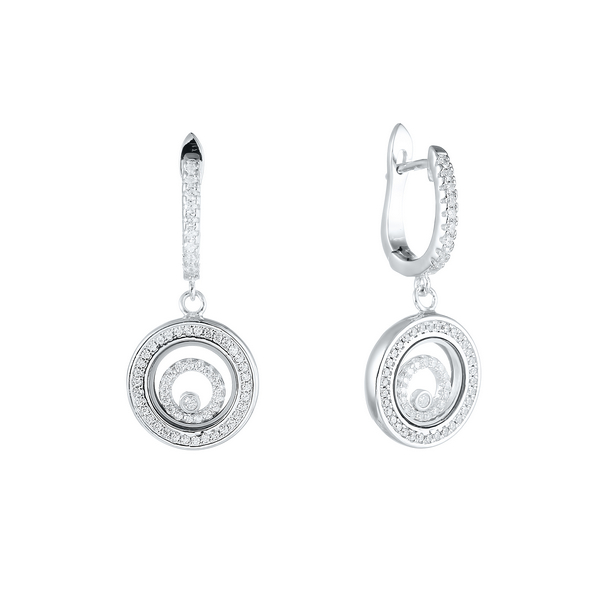Серьги из серебра с кубическим цирконием 5090001188512 Серьги (Ag 925)