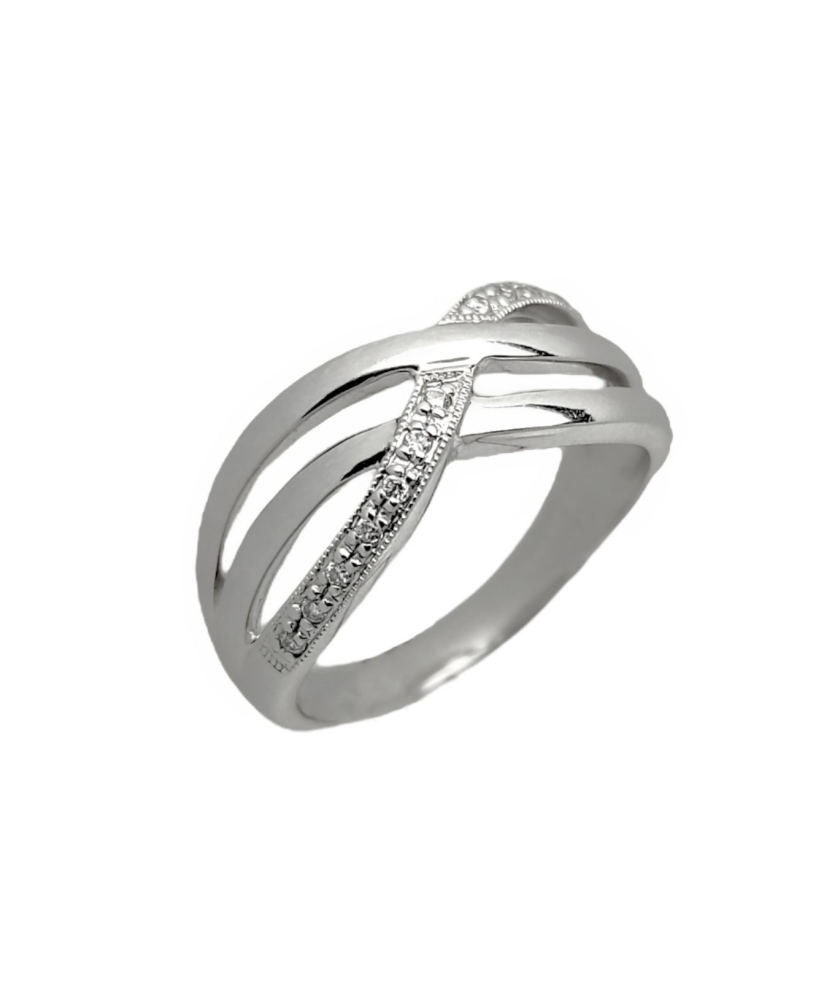 Кольцо из белого золота с бриллиантами 14136*00122413 Кольцо (Au 585)