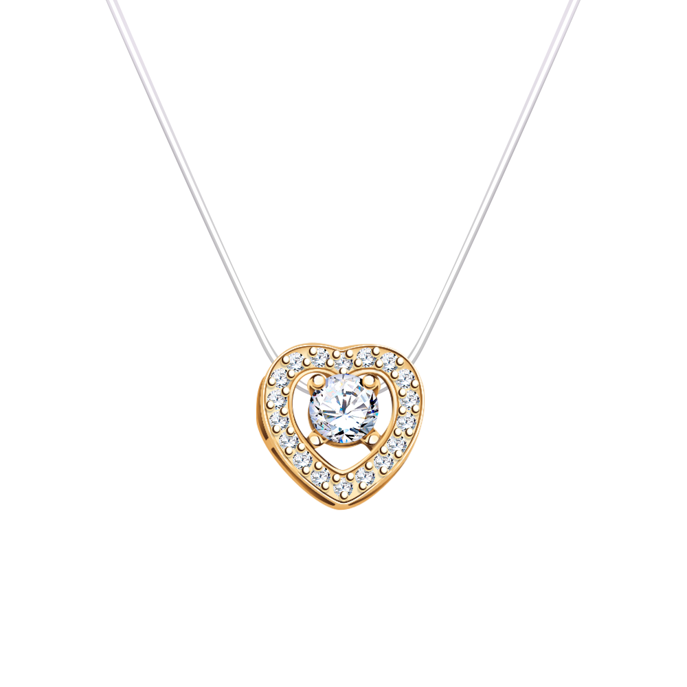 Колье из золота с фианитом 7144 Колье (Au 585)