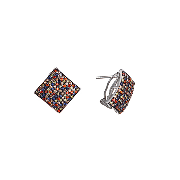 Серьги из серебра с кубическим цирконием 1740004096617 Серьги (Ag 925)