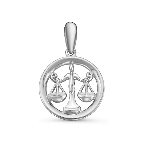 Подвеска из серебра знак зодиака Весы с035828 Подвеска зодиак (Ag 925)