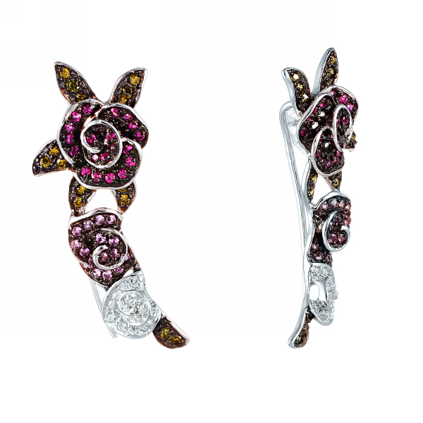 Серьги из серебра с кубическим цирконием 2260011018305 Серьги (Ag 925)