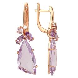 Серьги из золота с полудрагоценными вставками 21801440 Серьги (Au 585)