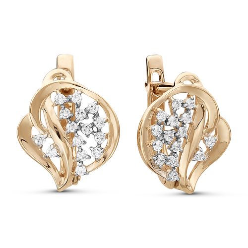 Серьги из золота с фианитами С132-2849 Серьги (Au 585)