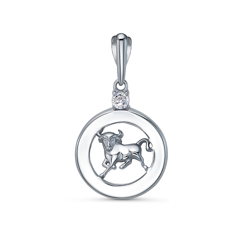 Подвеска из серебра знак зодиака с034019 Подвеска зодиак (Ag 925)