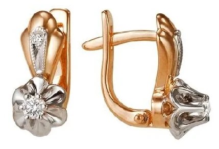 Серьги с бриллиантами 2-104-794 Серьги (Au 585)