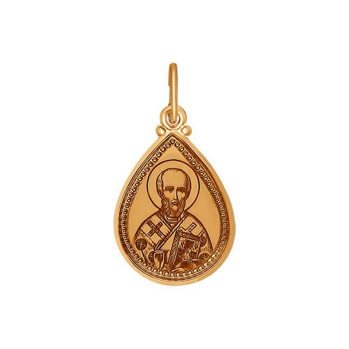 Подвеска из золота "Иконка Николай Чудотворец" 101006 Подвеска икона (Au 585)