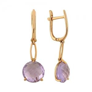 Серьги из золота с ониксом 2180435 Серьги (Au 585)
