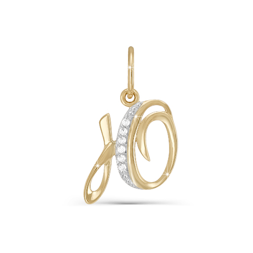 Подвеска из золота буква 030728 Подвеска буква (Au 585)