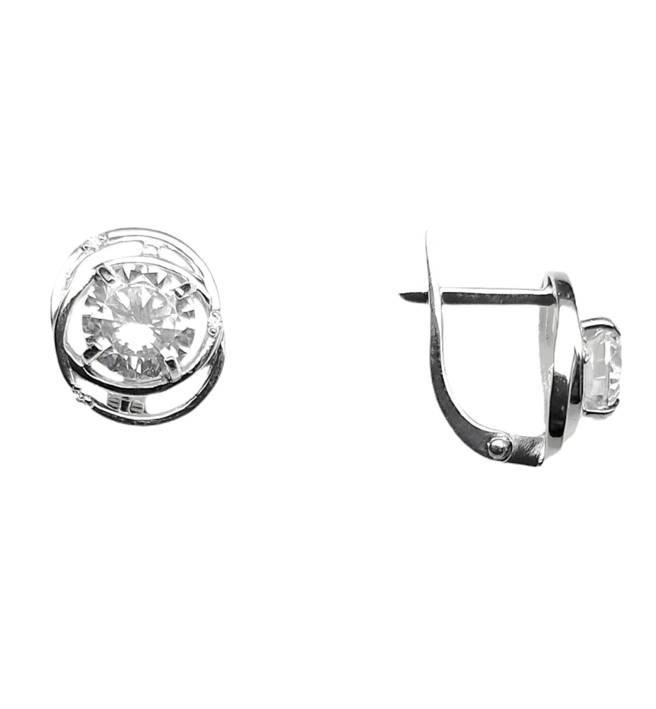 Серьги из серебра с фианитами  00456-231 Серьги (Ag 925)