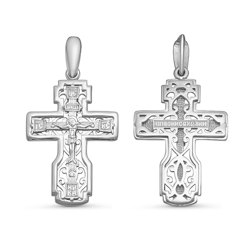 Крест из серебра с080428 Крест (Ag 925)