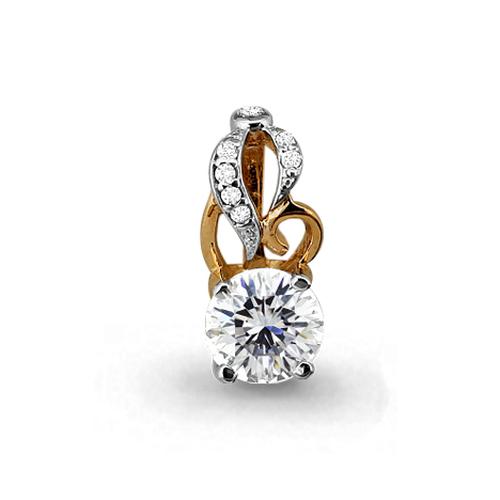 Подвеска из золота с фианитами SWAROVSKI 23125А Подвеска (Au 585)