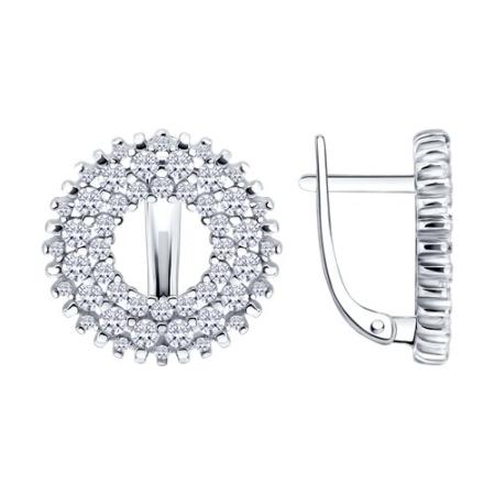 Серьги из серебра с фианитами  94027837 Серьги (Ag 925)