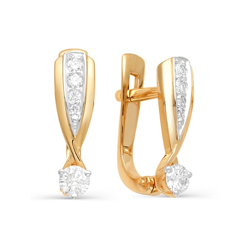 Серьги из золота c бриллиантами 1020507 Серьги (Au 585)