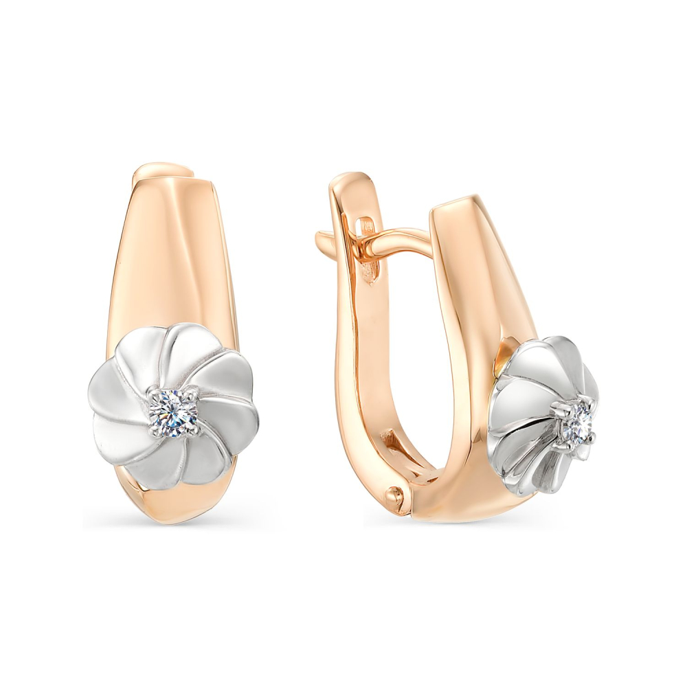 Серьги из золота с бриллиантами 3096-210 Серьги (Au 585)