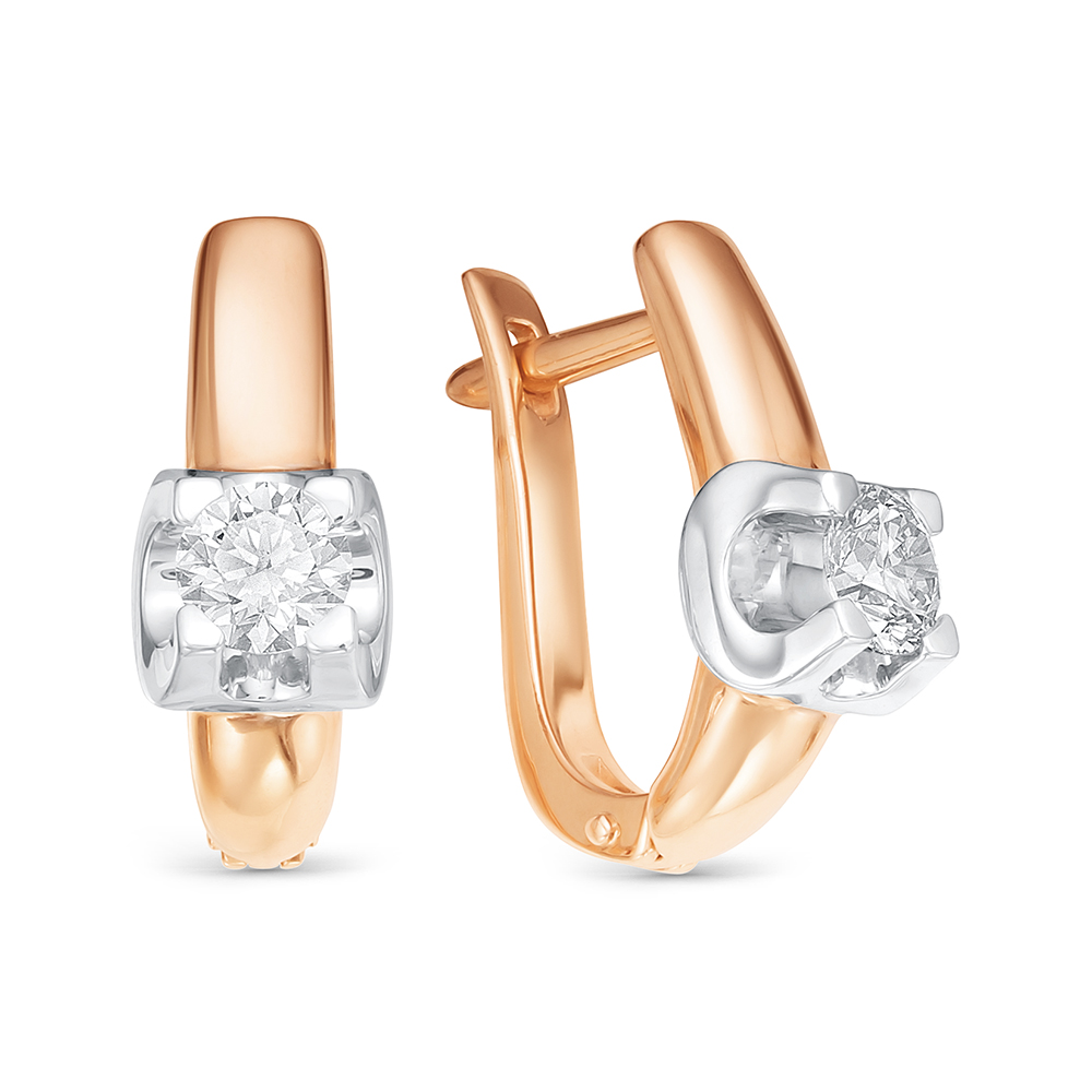 Серьги из золота с бриллиантами 3163-210 Серьги (Au 585)