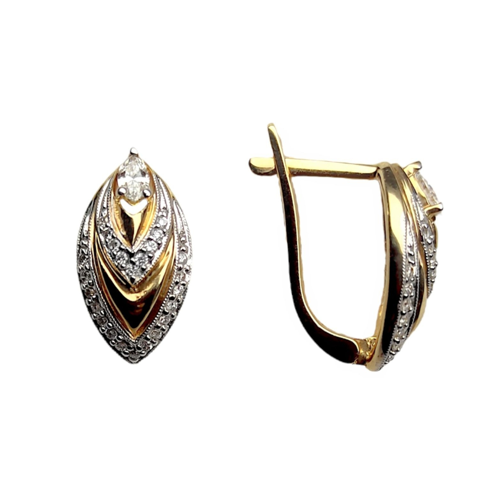 Серьги из золота c бриллиантами 19860*00323466 Серьги (Au 585)
