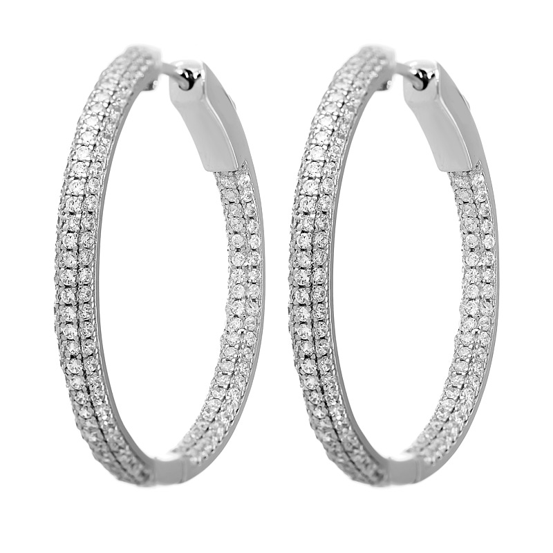 Серьги из серебра с кубическими циркониями 286000600916 Серьги (Ag 925)