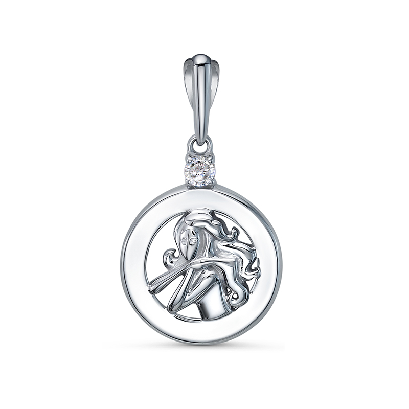 Подвеска из серебра знак зодиака с034028 Подвеска зодиак (Ag 925)