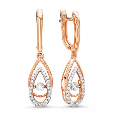 Серьги из золота c бриллиантами 02-2061 Серьги (Au 585)