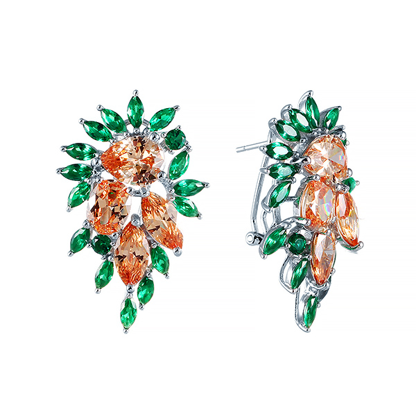 Серьги из серебра с кубическим цирконием 100016102901 Серьги (Ag 925)