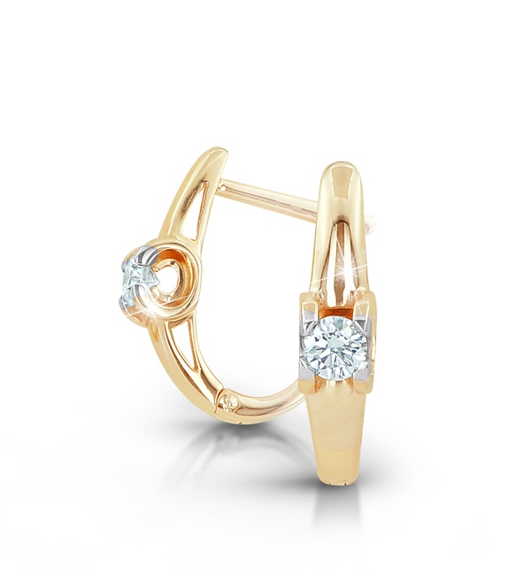 Серьги из золота c бриллиантами 20026 Серьги (Au 585)