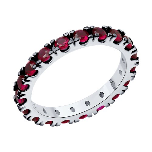 Кольцо из серебра с корундами 94013883 Кольцо (Ag 925)