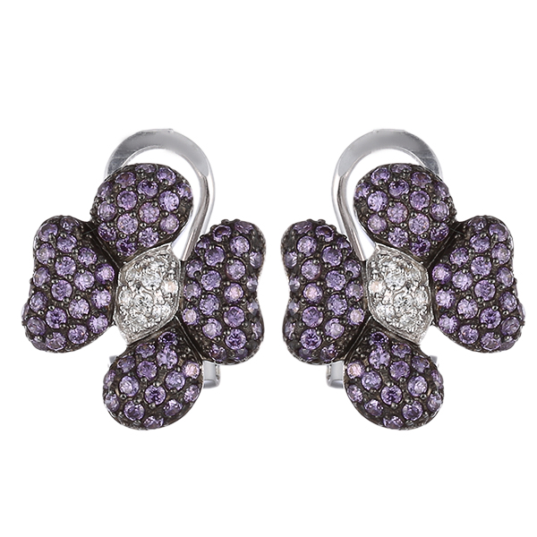 Серьги из серебра с кубическим цирконием 2260004016002 Серьги (Ag 925)