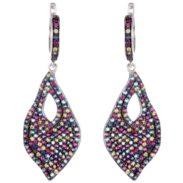 Серьги из серебра с кубическим цирконием 1740003145611 Серьги (Ag 925)