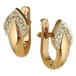 Серьги из золота с фианитами 1513 Серьги (Au 585)