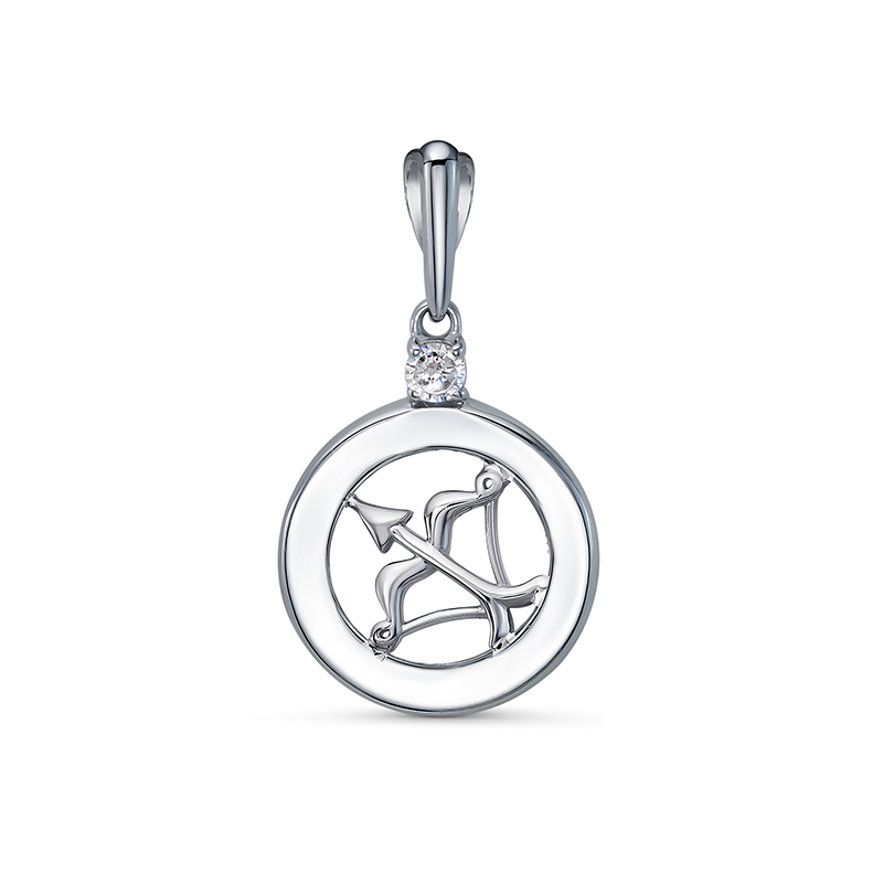 Подвеска из серебра знак зодиака с034032 Подвеска зодиак (Ag 925)