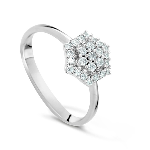 Кольцо из серебра с фианитами  45904 Кольцо (Ag 925)