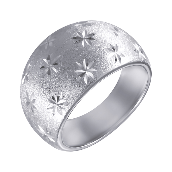 Кольцо из серебра с алмазной гранью 1460002049406 Кольцо (Ag 925)