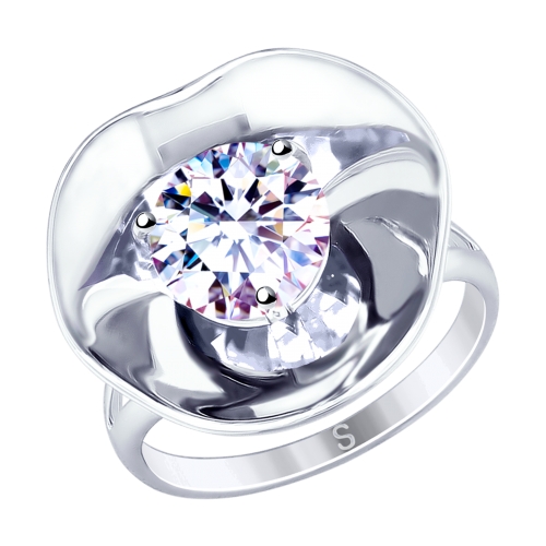 Кольцо из серебра с фианитом 8-94010001 Кольцо (Ag 925)