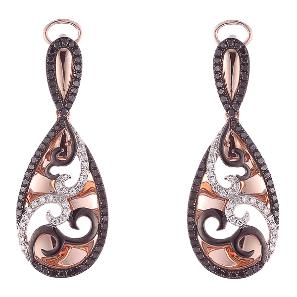 Серьги из золота c бриллиантами 09000240193 Серьги (Au 585)