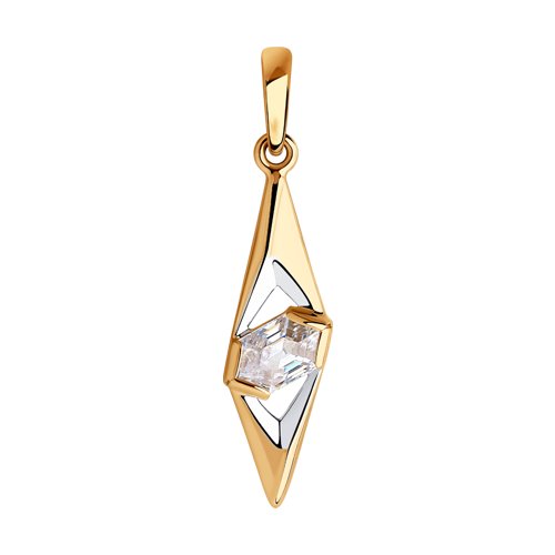 Подвеска из золота с фианитами SWAROVSKI 81030143 Подвеска (Au 585)