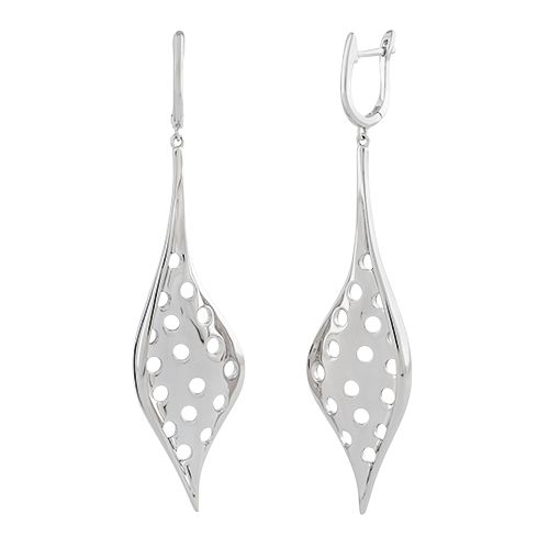 Серьги из серебра длинные E32454-BW Серьги (Ag 925)