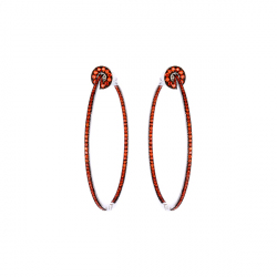 Серьги из серебра с кубическими циркониями 2260005097406 Серьги (Ag 925)