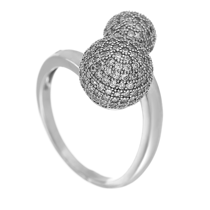 Кольцо из серебра с кубическим цирконием  10643-0001000101 Кольцо (Ag 925)